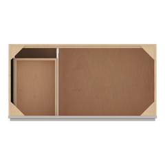 CNC Luxor Misty Grey 42" W Double Door 2 Drawers Left Vanity Sink Base Cabinet