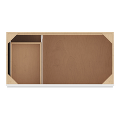 CNC Luxor White 42" W Double Door 2 Drawers Left Vanity Sink Base Cabinet