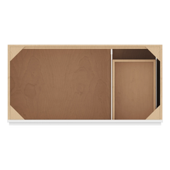 CNC Luxor 5-Piece White 42" W Double Door 2 Drawers Right Vanity Sink Base Cabinet