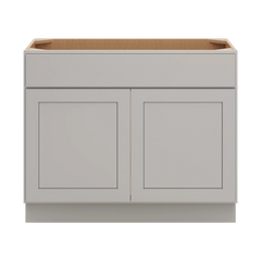 CNC Luxor Misty Grey 42" W X 34 1/2" H X 21" D Double Door Vanity Sink Base Cabinet