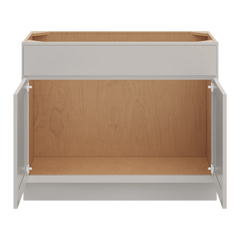 CNC Luxor Misty Grey 42" W X 34 1/2" H X 21" D Double Door Vanity Sink Base Cabinet