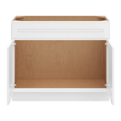 CNC Luxor 5-Piece White 42" W X 34 1/2" H X 21" D Double Door Vanity Sink Base Cabinet
