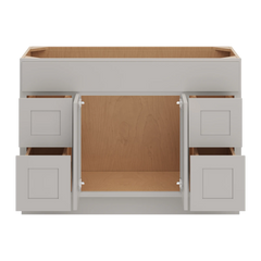 CNC Luxor Misty Grey 48" W Double Door 4 Drawers Vanity Sink Base Cabinet