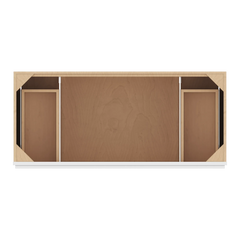 CNC Luxor 5-Piece White 48" W Double Door 4 Drawers Vanity Sink Base Cabinet