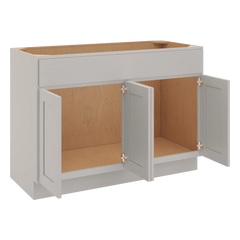 CNC Luxor Misty Grey 48" W Four Door Vanity Sink Base Cabinet