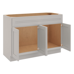 CNC Luxor 5-Piece Misty Grey 48" W Four Door Vanity Sink Base Cabinet