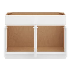 CNC Luxor White 48" W Four Door Vanity Sink Base Cabinet