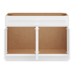 CNC Luxor 5-Piece White 48" W Four Door Vanity Sink Base Cabinet