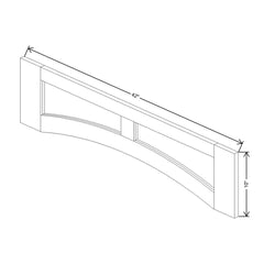 CNC Concord Richmond Stone 42" W Arched Valance Flat Panel