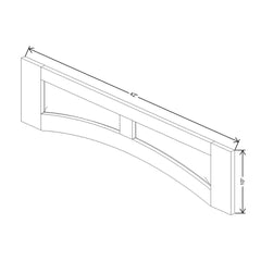 CNC Concord Richmond Stone 42" W Arched Valance Raised Panel