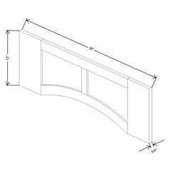 Fabuwood Allure Luna Cloud White 36" W X 12" H Arched-Raised Panel