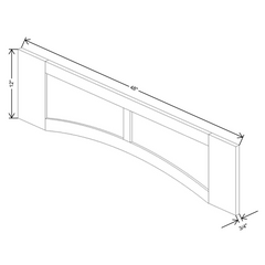 Fabuwood Allure Galaxy Mocha 48"W Arched-Raised Panel