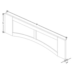 Fabuwood Allure Luna Graphite Black 48" W X 12" H Arched-Raised Panel