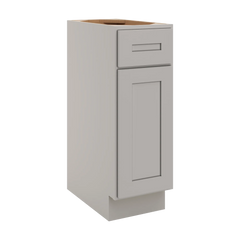 CNC Luxor 5-Piece Misty Grey 12" W Single Door Vanity Base Cabinet