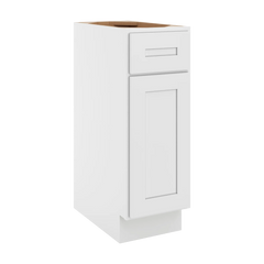 CNC Luxor 5-Piece White 12" W Single Door Vanity Base Cabinet