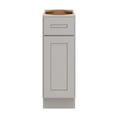 CNC Luxor 5-Piece Misty Grey 12" W Single Door Vanity Base Cabinet