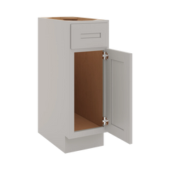 CNC Luxor 5-Piece Misty Grey 12" W Single Door Vanity Base Cabinet