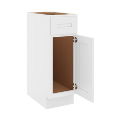 CNC Luxor 5-Piece White 12" W Single Door Vanity Base Cabinet