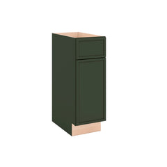 Modernform Cabinet Slim Sage Green 12" W X 34 1/2" H X 21" D Base 1 Door/1 Drawer