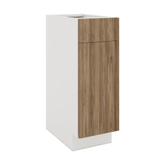 Modernform Cabinet Walnut 12" W X 34 1/2" H X 21" D Base 1 Door/1 Drawer