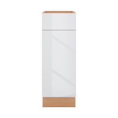 Modernform Cabinet Gloss White 12" W X 34 1/2" H X 21" D Base 1 Door/1 Drawer