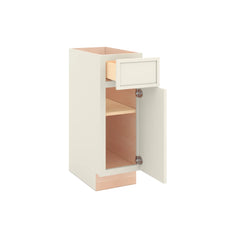Modernform Cabinet Slim Dove White 12" W X 34 1/2" H X 21" D Base 1 Door/1 Drawer