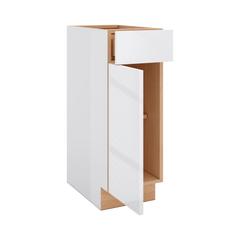 Modernform Cabinet Gloss White 12" W X 34 1/2" H X 21" D Base 1 Door/1 Drawer