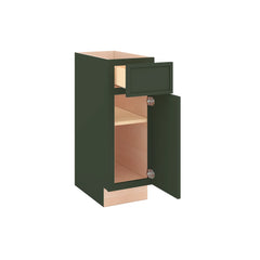 Modernform Cabinet Slim Sage Green 12" W X 34 1/2" H X 21" D Base 1 Door/1 Drawer