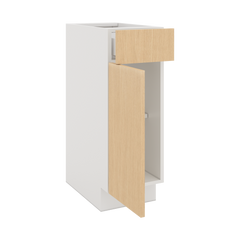 Modernform Cabinet Natural Oak 12" W X 34 1/2" H X 21" D Base 1 Door/1 Drawer