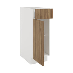 Modernform Cabinet Walnut 12" W X 34 1/2" H X 21" D Base 1 Door/1 Drawer