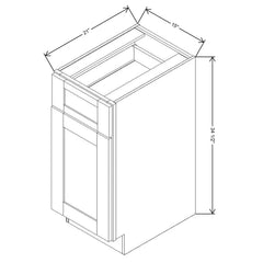 Fabuwood Allure Echo Izel Blue 15" W X 34 1/2" H X 21" D Vanity Base Cabinet