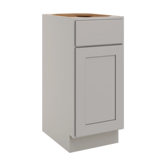 CNC Luxor Misty Grey 15" W Single Door Vanity Base Cabinet