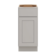 CNC Luxor Misty Grey 15" W Single Door Vanity Base Cabinet