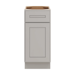 CNC Luxor 5-Piece Misty Grey 15" W Single Door Vanity Base Cabinet
