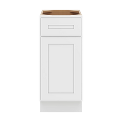 CNC Luxor 5-Piece White 15" W Single Door Vanity Base Cabinet