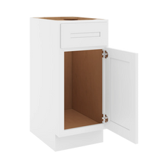 CNC Luxor 5-Piece White 15" W Single Door Vanity Base Cabinet