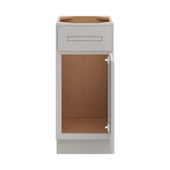 CNC Luxor 5-Piece Misty Grey 15" W Single Door Vanity Base Cabinet