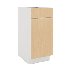 Modernform Cabinet Natural Oak 15" W X 34 1/2" H X 21" D Base 1 Door/1 Drawer