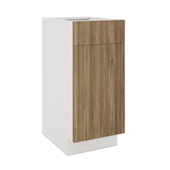 Modernform Cabinet Walnut 15" W X 34 1/2" H X 21" D Base 1 Door/1 Drawer