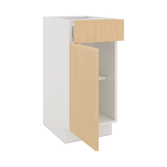 Modernform Cabinet Natural Oak 15" W X 34 1/2" H X 21" D Base 1 Door/1 Drawer