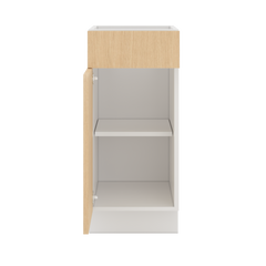 Modernform Cabinet Natural Oak 15" W X 34 1/2" H X 21" D Base 1 Door/1 Drawer