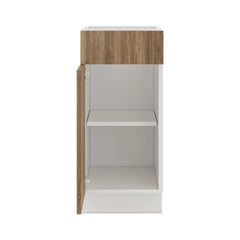 Modernform Cabinet Walnut 15" W X 34 1/2" H X 21" D Base 1 Door/1 Drawer