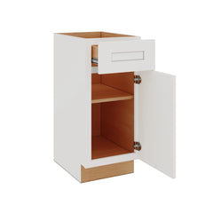 Modernform Cabinet White Shaker 15" W X 34 1/2" H X 21" D Base 1 Door/1 Drawer