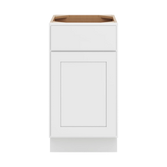 CNC Luxor White 18" W Single Door Vanity Base Cabinet