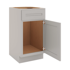 CNC Luxor 5-Piece Misty Grey 18" W Single Door Vanity Base Cabinet
