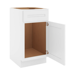 CNC Luxor 5-Piece White 18" W Single Door Vanity Base Cabinet