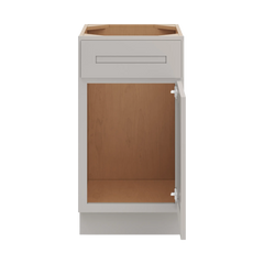 CNC Luxor 5-Piece Misty Grey 18" W Single Door Vanity Base Cabinet