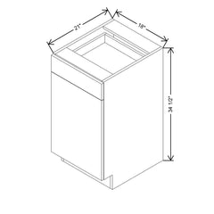 CNC Luxor 5-Piece Harvest 18" W Single Door Vanity Base Cabinet
