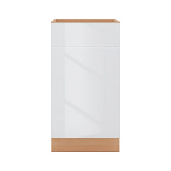 Modernform Cabinet Gloss White 18" W X 34 1/2" H X 21" D Base 1 Door/1 Drawer