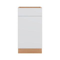 Modernform Cabinet Matte White 18" W X 34 1/2" H X 21" D Base 1 Door/1 Drawer